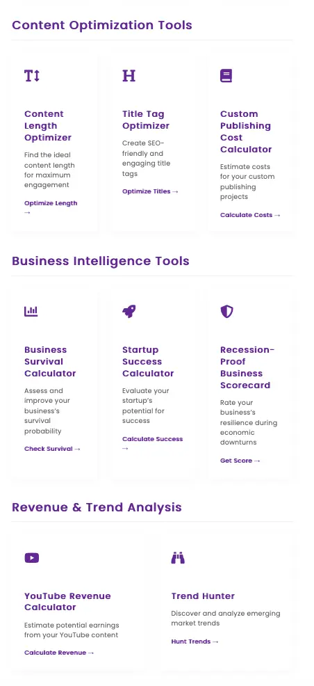 Write Wing Media Launches Comprehensive Suite of Free Digital Calculators for Small Businesses and Skilled Professionals 4 seo tools 2