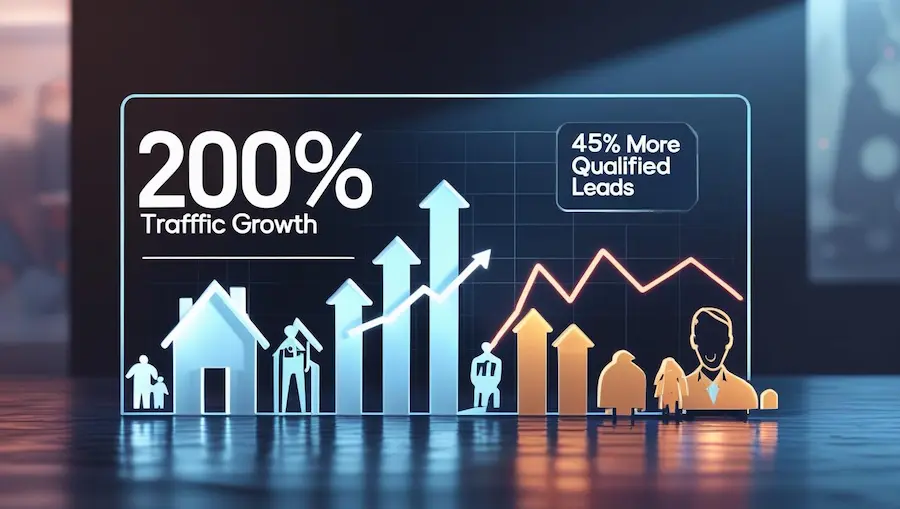 🏠 Real Estate: 200% Traffic Growth